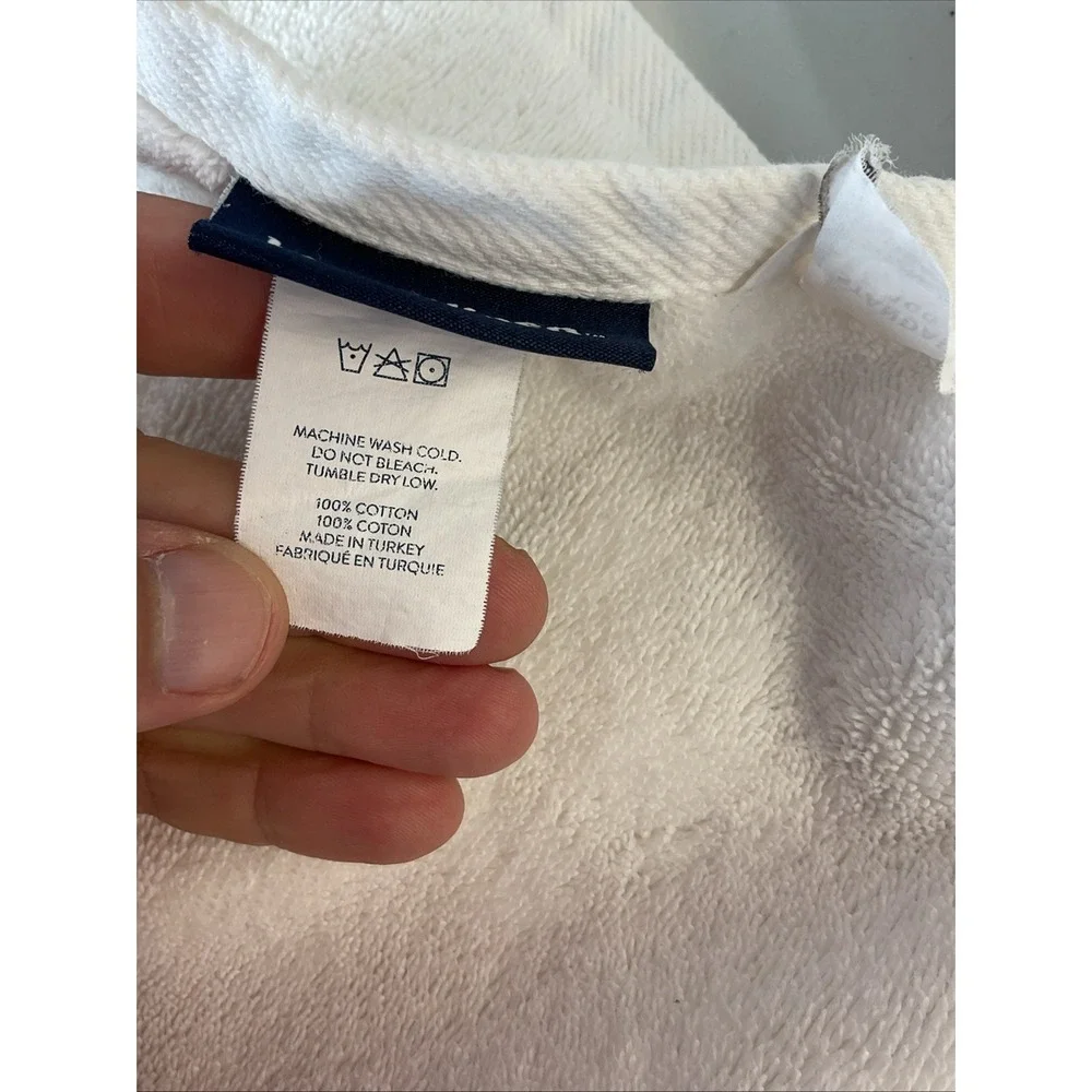 BrookLinen Take It Easy Bath Towels Thick Cotton Set Two  Sz‎ 24x52  White Heavy
